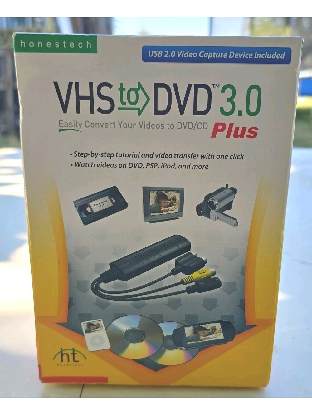 New Sealed Honestech VHS To DVD 3.0 Plus Video Capture Device & Software Kit USB